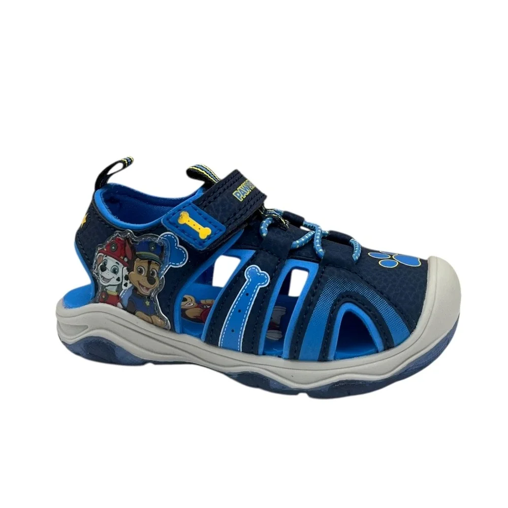 Paw Patrol Toddler Boys Light Up Sport Fisherman Sandals Size 7 Blue‎ Closed Toe